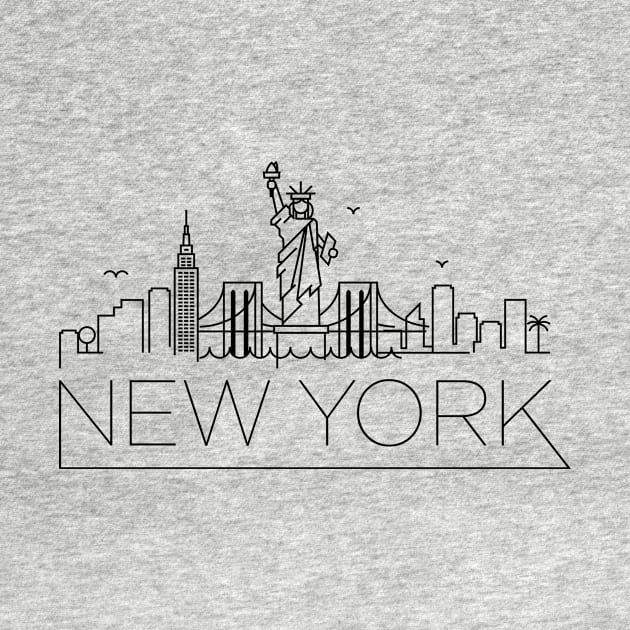 New York Minimal Skyline by kursatunsal